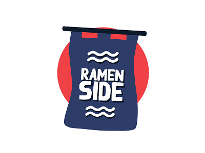 Ramen Side Logo @emtelier adobe illustrator branding illustration logo logo design logo mark logo type