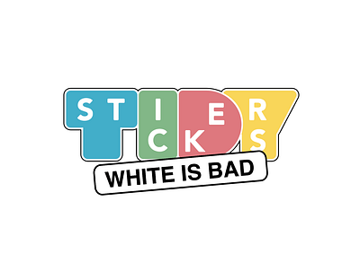 White is Bad! color colors cool logo design london stationary sticker sticker design stickers stickers for imessage tidy young