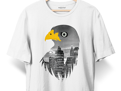 Wild vision composition blackandwhite city eagle metropolises tee wild yellow