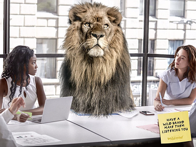 Have a Wild Brand advertising branding business lion office retouch wild