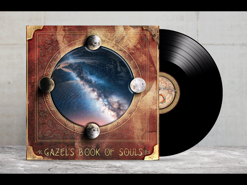 Gazel`s Book of Souls artwork design cover album book mystic futuristic ornamental