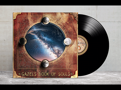 Gazel`s Book of Souls album artwork book cover design futuristic mystic ornamental