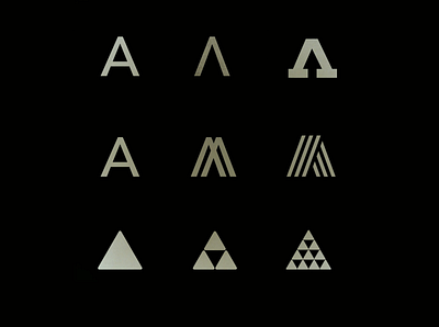 A Symbol Inspiration a logo arrow icon design elegance elegant futuristic logo logotype luxury modern triangle typography