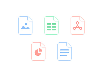 Document icons colors documents icons ui
