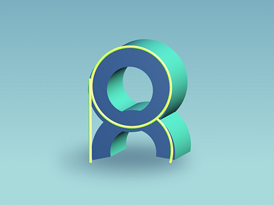 R - 36 days of type 36days 36daysoftype 3d 3d art 3dmodel daysoftype illustration r letter spline 3d typogaphy typography