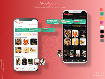 Foodgasm Home-page application branding food ui web design