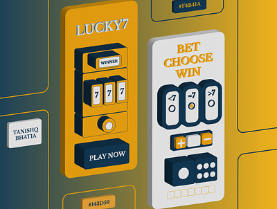 Lucky7 Game UI casino game lucky7 material ui ux web