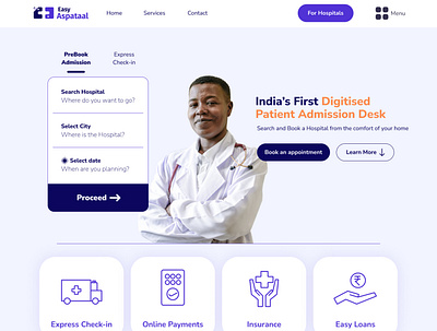 Digital Hospital Desk: Website Homepage exploration digital graphic design homepage hospital ui ux website