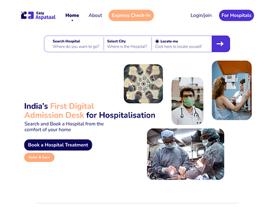 Digital Hospital Desk: Website Homepage exploration graphic design homepage hospital ui ux website