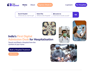 Digital Hospital Desk: Website Homepage exploration