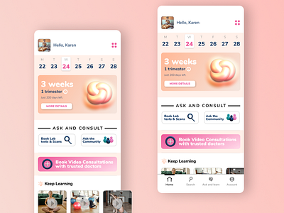 Maternity App: Homepage exploration