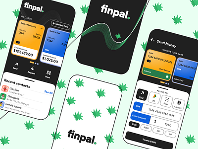 Finpal: Money Transfer App app applicaiton banking branding design finance money transfer ui ux
