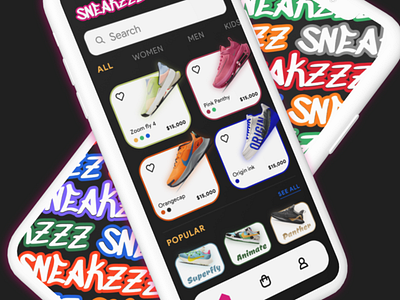 Sneaker App Concept app branding design shoes sneakers ui ux