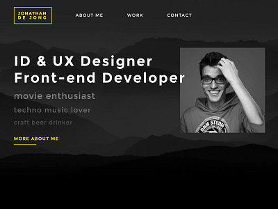 Personal portfolio minimal portfolio webdesign website