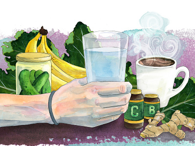 The Morning After editorial art editorial illustration food illustration illustration magazine illustration