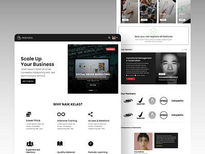 Naik Kelas - Home Page branding design elearning lander landing page landing page design online class style ui user interface ux web webdesign