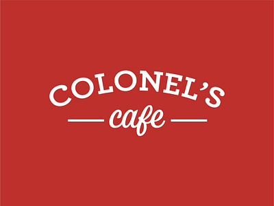 Colonel's cafe Logo brand branding brands design designer graphic design graphic designer logo logo design logos