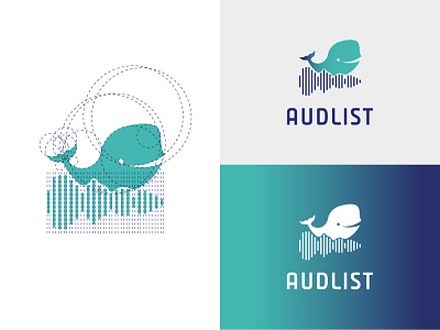 Audlist app branding design flat illustration logo minimal ui ux vector