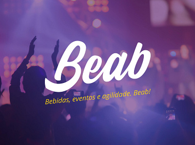 Beab branding design flat lettering logo