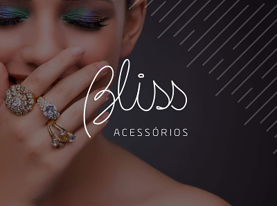 Bliss branding design flat lettering logo
