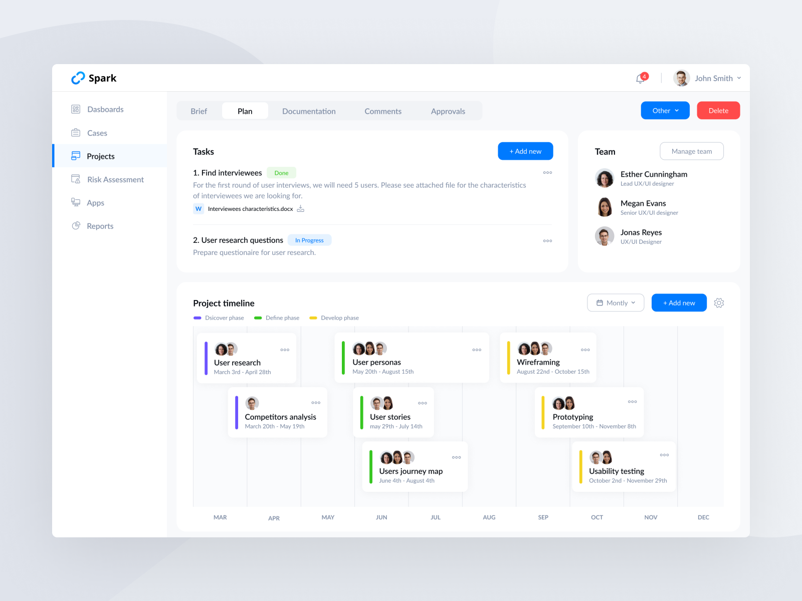 Project management webapp UX/UI design by Arnoldas Matulis on Dribbble