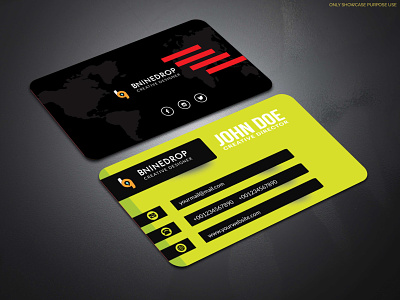 Corporate Business Card Design attractive design business card design business cards card design corporate business card personal branding redesign trending design yellow