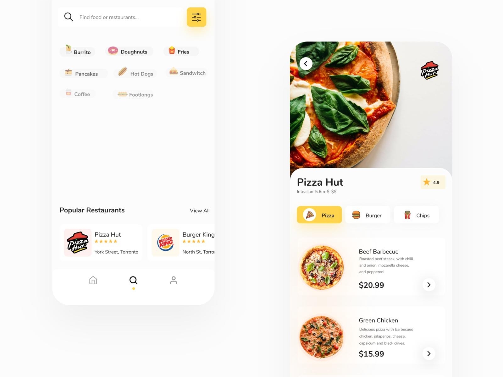 pizza App by David Okunlola on Dribbble