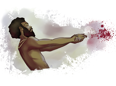 This Is America childish gambino design digital illustration digital painting donald glover fanart graphic design illustration music texture