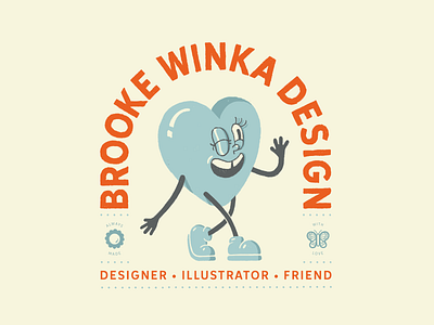 Brooke Winka Design badge badge design badge logo brand brand design cute cute illustration design happy identity design logo new procreate vector