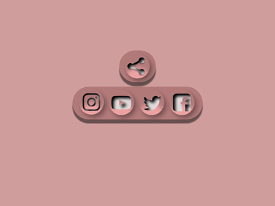 Social Share Buttons | Daily UI #010 010 daily ui dailyui dailyui010 dailyuichallenge social socialmedia socialshare ui uiux