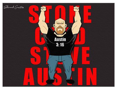 Stone Cold Steve Austin animation design illustration web wrestling wwe