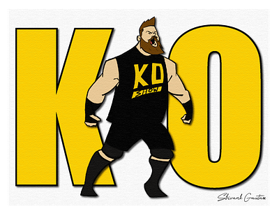 Kevin Owens adobe illustrator animation design illustration art illustrator kevinowens prowrestling wrestler wrestling wwe