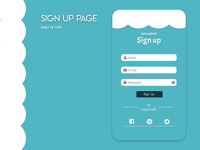 Sign Up page adobe illustrator app branding dailyui dailyui001 dailyuichallenge design digital figma signup signuppage ui ui design uiux