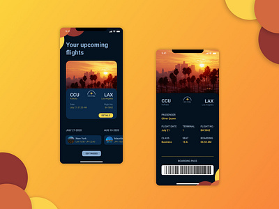 Boarding Pass app application boarding pass dailyui debut design dribbble figma gradient graphics interface ios iphone minimal redesign trending ui user experience design user interface design ux