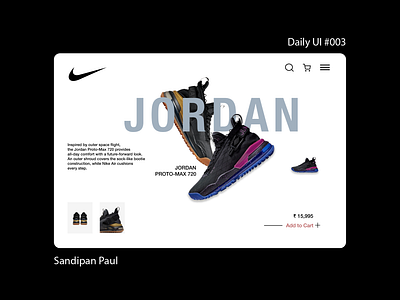 Jordan Landing Page | Daily UI #003