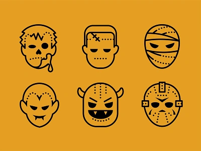 Dotted. Halloween icons set 2d illustration design frankenstein halloween icon set icons8 mask mummy troll vampire vector vector art web zombie