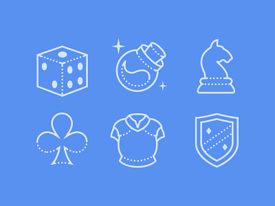 Dotted Icons of Gaming design gaming icon set icons8 illustration ui vector web