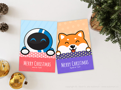 Merry Christmas with Noru and Ryota affinity affinity designer affinitydesigner branding card happy christmas happy holidays illustration mascot mascotte merry christmas merrychristmas vector vector art vector illustration vectorart vectorial vectoriel vectorillustration vectors