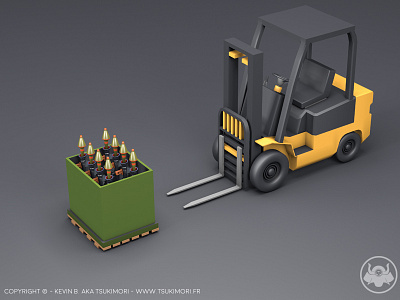 Forklift with Cinema 4D 3d c4d cinema 4d forklift vehicle