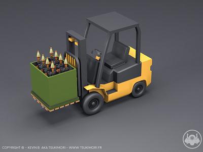 Forklift with Cinema 4D 3d c4d cinema 4d forklift vehicle