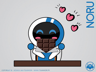 DDD #02 - Noru x Chocolate cute illustration illustrator mascot mascotte robot vector