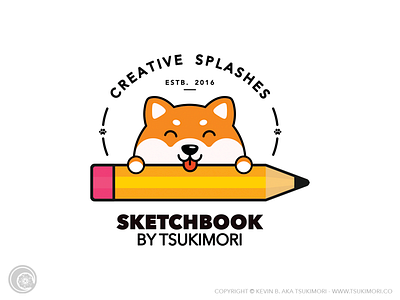 Logo - Sketchbook Tsukimori blog branding cute design dog illustration illustrator logo mascot shiba inu vector