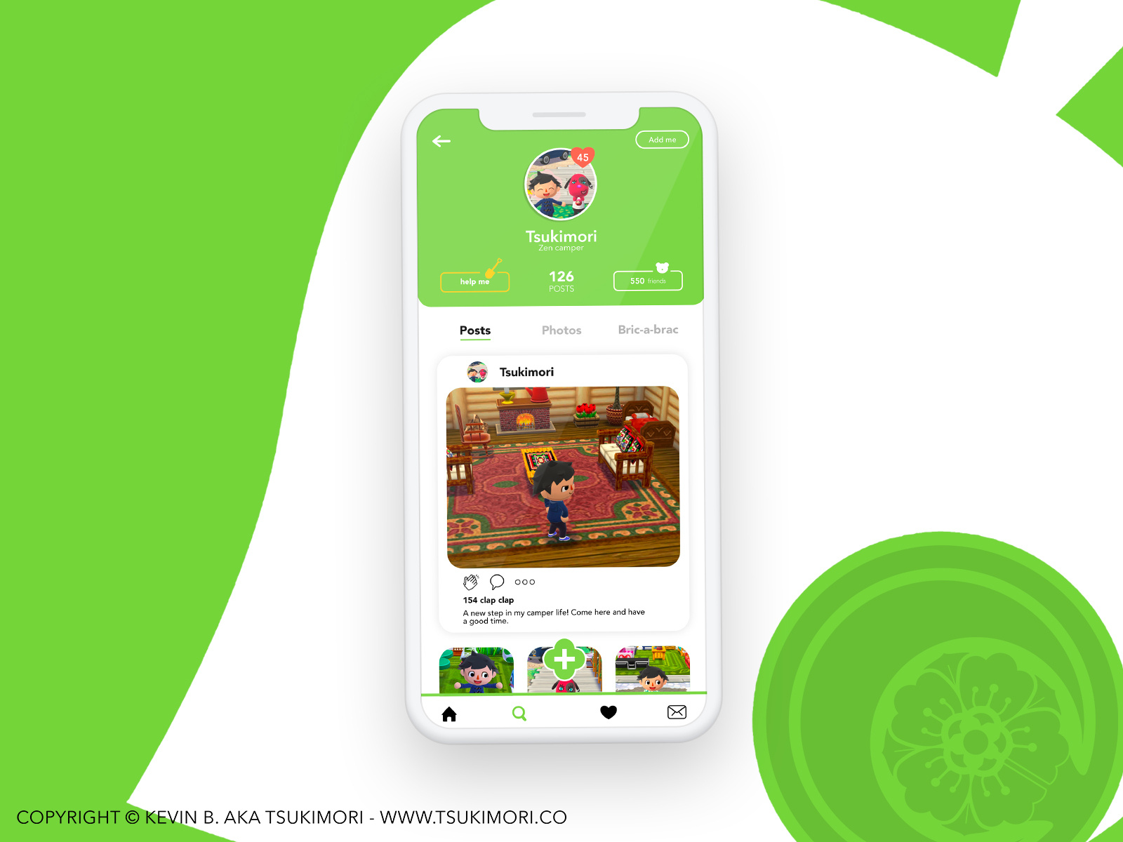 User profile for Animal Crossing - Daily UI 006