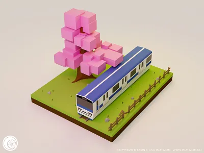 Take the train - B3DP 3d 3d art blender blender 3d blender3d blender3dart isometric isometric art isometric design isometry low poly lowpoly lowpolyart