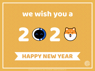 Happy New Year 2020 cute happy new year illustration mascot