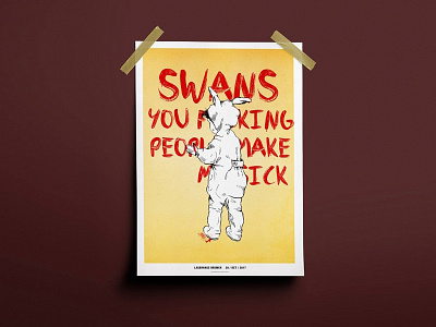 SWANS Gigposter illustration music poster print silkscreen