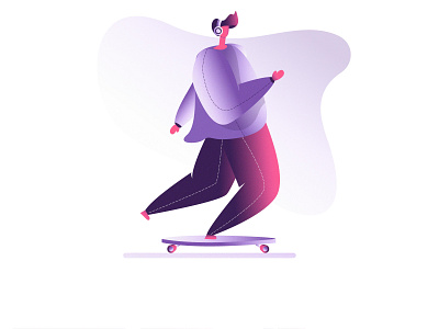 Skateboarding guy illustration for UI adobe illustrator animation design illustration illustration art illustrator skate skateboarding ui design website