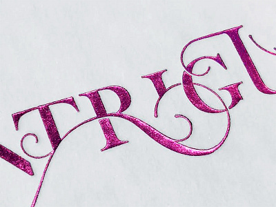 Intrigue Logotype classy custom type emboss flourish foil stamp font heavy stock typography vip