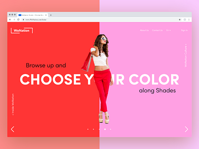 WoNation- A women's fashion crafting website(prt 3 homepage) design flat lettering minimal typography ui ux vector web website