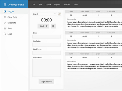 UI Design for live logger app app design interface prototype ui ui ux ui design uidesign uiux web wireframe